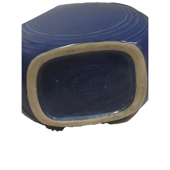 Vintage Fiesta Cobalt Blue Disc Water Pitcher Full Size Homer Laughlin - Picture 8 of 13